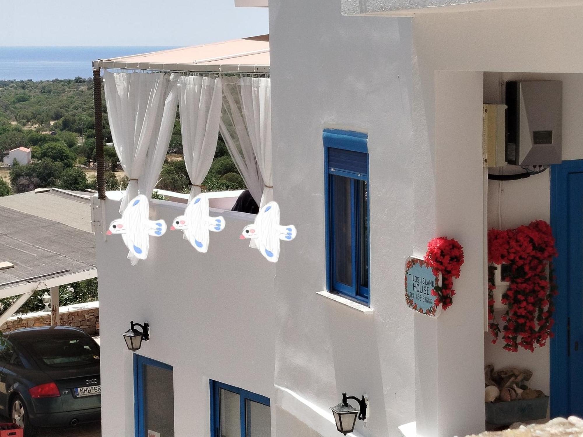 Tilos Island House Megalon Chorion  ภายนอก รูปภาพ